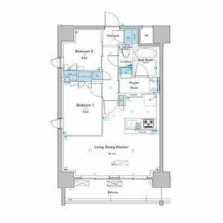ブランシエスタ西宮【0906号室】の間取り