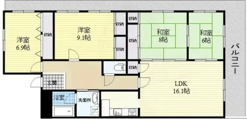 宝塚ヒルズ【3階】の間取り
