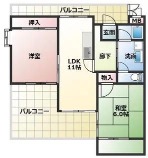 コスモハイツ東加古川【503号室】の間取り