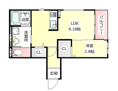 オーパス北在家【1階】の間取り