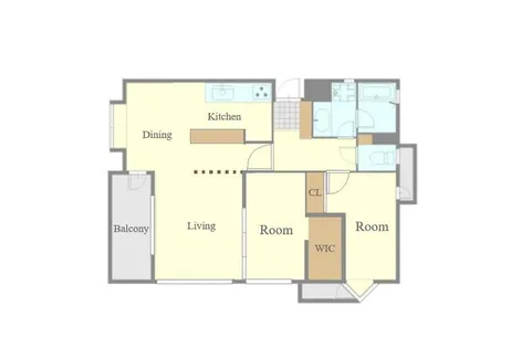 パーク・ノヴァ大橋【203号室】の間取り