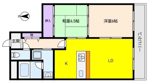 吉光アドニス芦屋【3階】の間取り