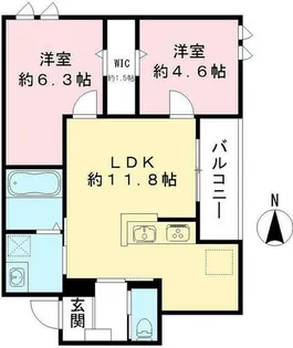 マンションRIKO塚口【103号室】の間取り