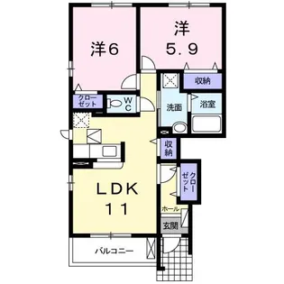 リーベ【1階】の間取り