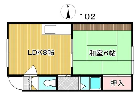 コーポ道下【1階】の間取り