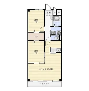 CASA MAI【202号室】の間取り