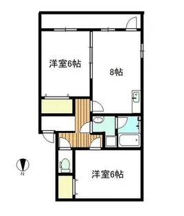 ビューネ大塚南Ⅱ【3A号室】の間取り