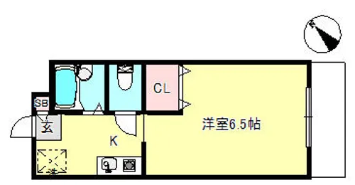 ヴューテラス【201号室】の間取り
