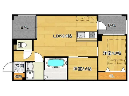 Hawaiian Warmer (ハワイアンウォーマー)【2階】の間取り
