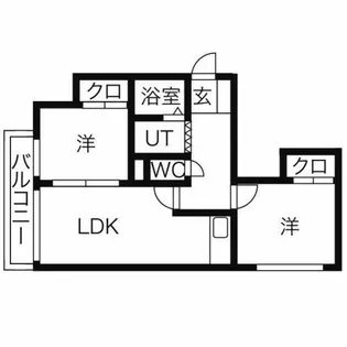 グリーンパーク旭25【4階】の間取り