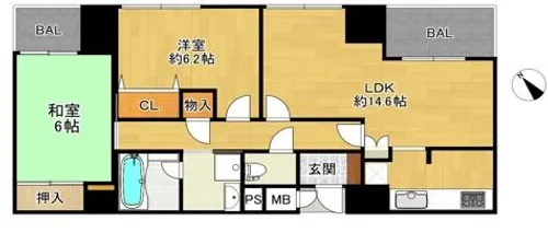 コスモ守山5番館【14階】の間取り