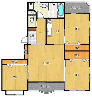 パラシオ銀座【101号室】の間取り