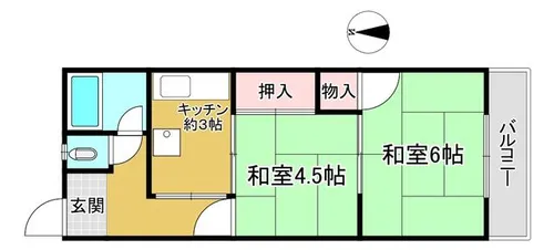 雅喜マンション【2階】の間取り