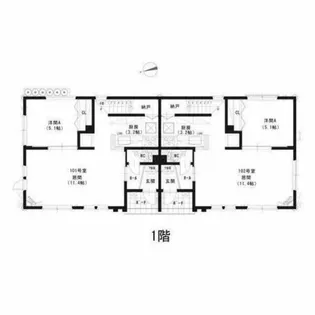 仮)ルミエール屯田4-7【1階】の間取り