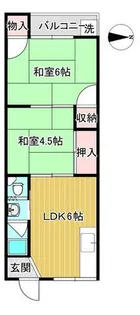 橋口マンション【202号室】の間取り