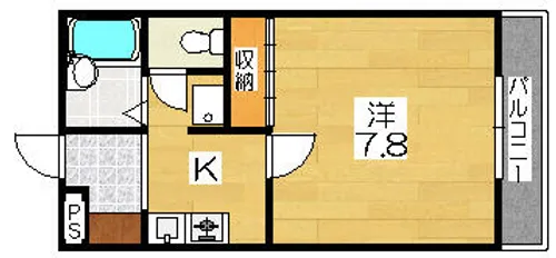 ラ・ヴィ松ヶ崎【1階】の間取り