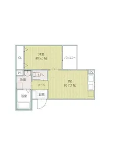 ディアメゾン山坂【1階】の間取り