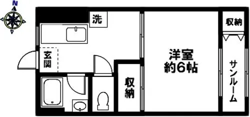 サワダビル【401号室】の間取り