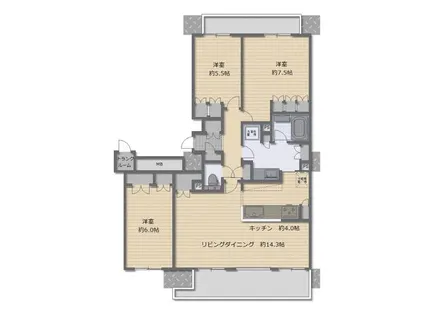 パークホームズ札幌大通東【1502号室】の間取り