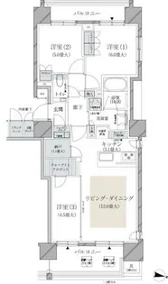 ブランズ円山裏参道レジデンス(駐車場付)【507号室】の間取り