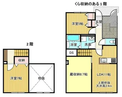 エヴァーガーデン墨江【102号室】の間取り