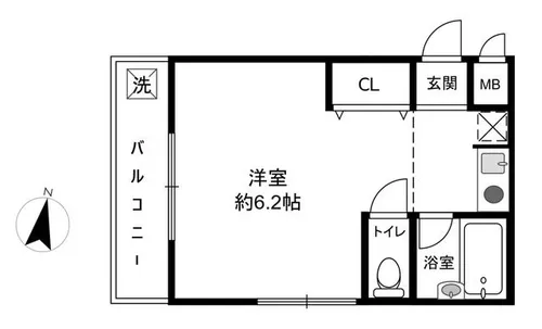 アストリアス六甲【2階】の間取り