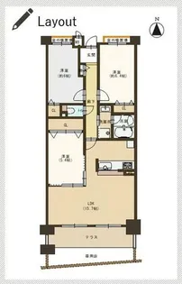 パデシオン桃山南【1階】の間取り