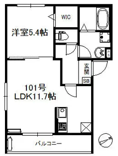 ポラリス野中町【1階】の間取り
