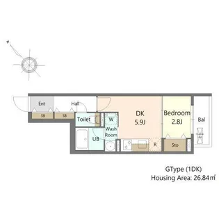 S-RESIDENCE東札幌bling【510号室】の間取り