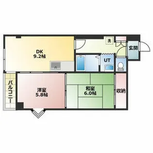 ニューグリーンリーブス【2階】の間取り