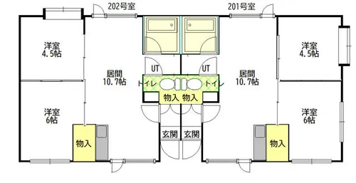 グレース6-6【201号室】の間取り