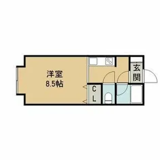 ハイツはっぴぃろーど【206号室】の間取り