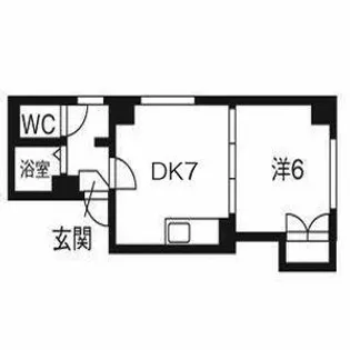 プログレスコート六番館【3階】の間取り