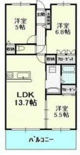 ふぁみ~ゆ泉佐野Ⅲ番館アレグロ【207号室】の間取り