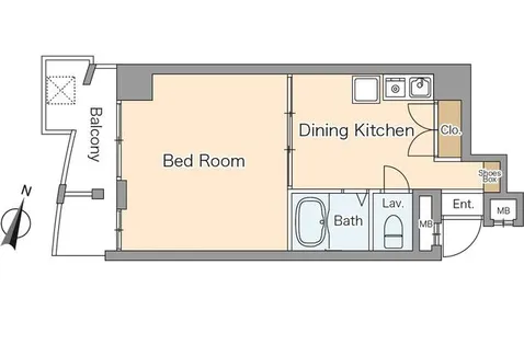 ノアーズアーク福岡薬院【405号室】の間取り