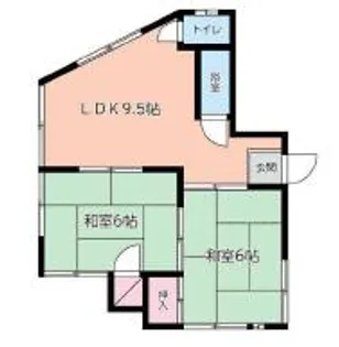 清流コーポ【202号室】の間取り