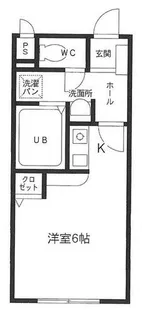 クレール西高師【201号室】の間取り