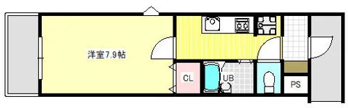 ステュディオ【401号室】の間取り