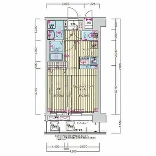 プレサンス長田レジェール【13階】の間取り