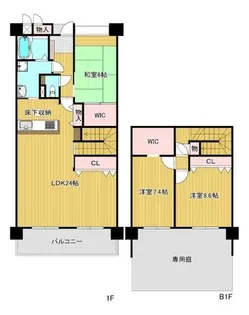 ペルル企救丘弐番館 107号室【1階】の間取り