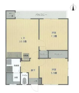 Mola mola(モラモラ)【202号室】の間取り