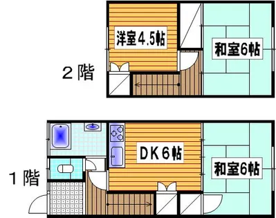 メゾネット・ミヤムラ【2号室】の間取り
