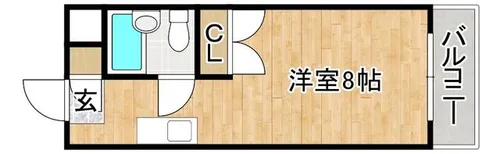 エンゼルハイツ友泉B【205号室】の間取り