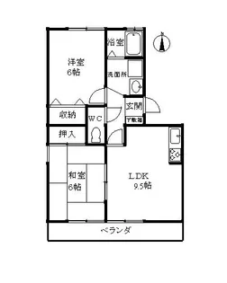 ハッピーウイング富士【3階】の間取り