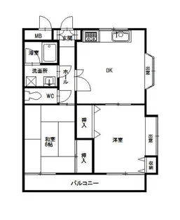 ダイアパレス天神東【404号室】の間取り