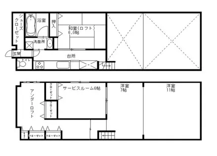 QUATTRO【3-C号室】の間取り