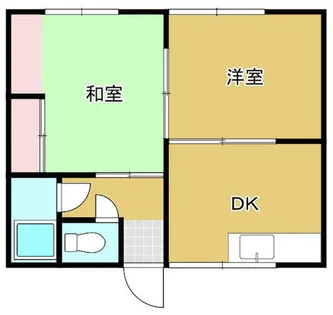 西岡アパート【201号室】の間取り