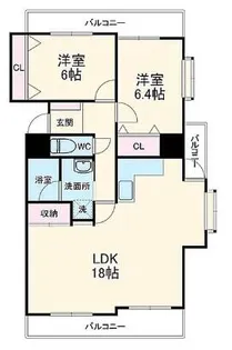 グローリアス西尾桜町【1304号室】の間取り
