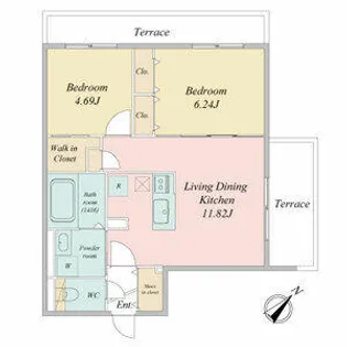 LiveCasa豊平【1階】の間取り