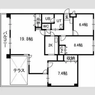 アルファスクエア円山【1003号室】の間取り